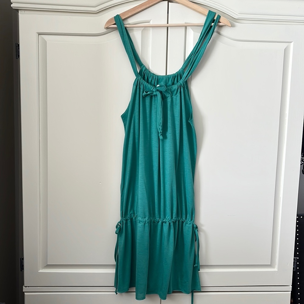 Unbranded adjustable teal dress or beach cover up